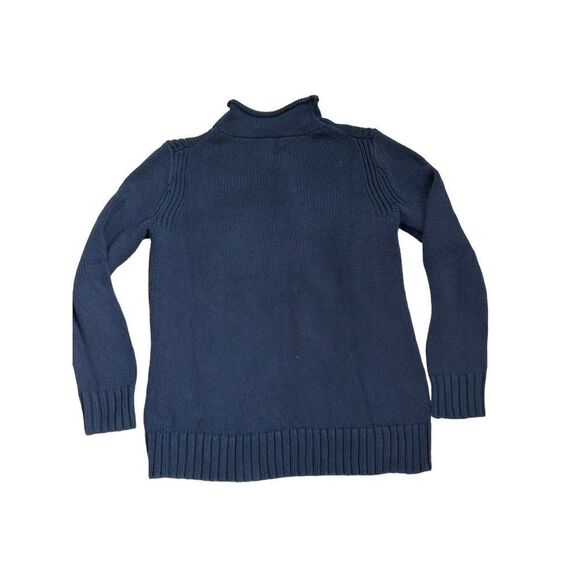 Vintage J.Crew Fisherman Sweater Mock Neck Knit Cotton Women's Size Medium - Picture 1 of 6
